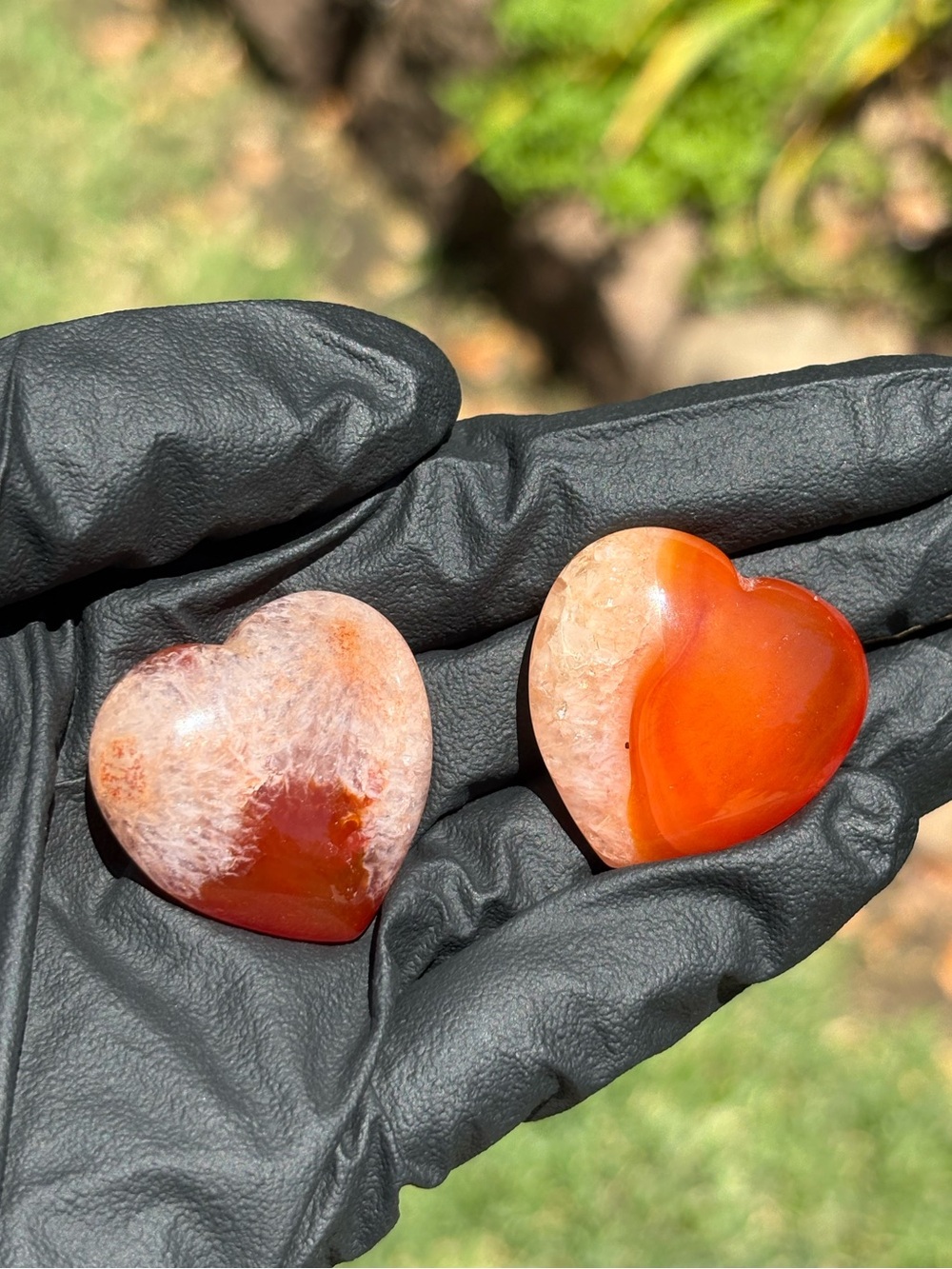 Carnelian Crystal Heart Set - Crystal Bundle